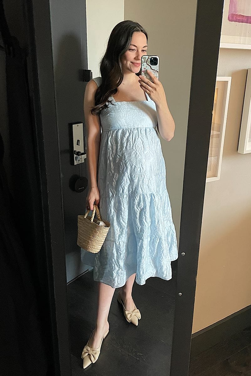 baby shower smocked dress