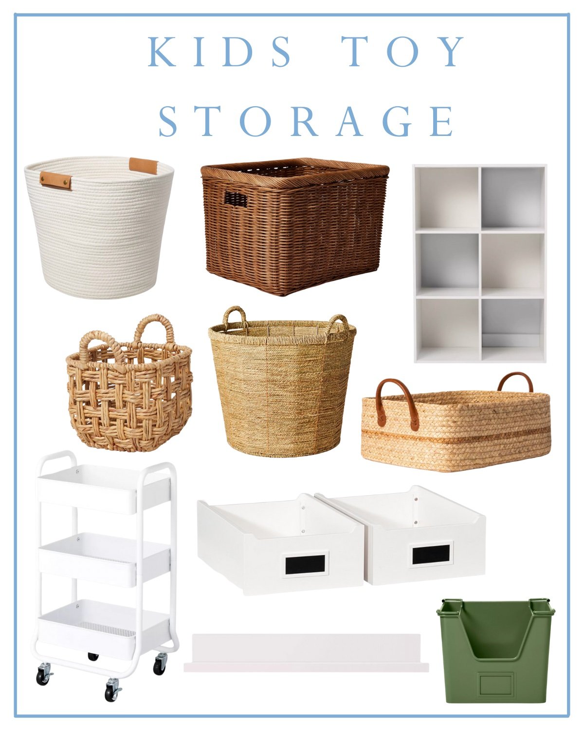kids toy storage from brightroom, studio mcgee for target, hearth & hand magnolia for target, and pottery barn