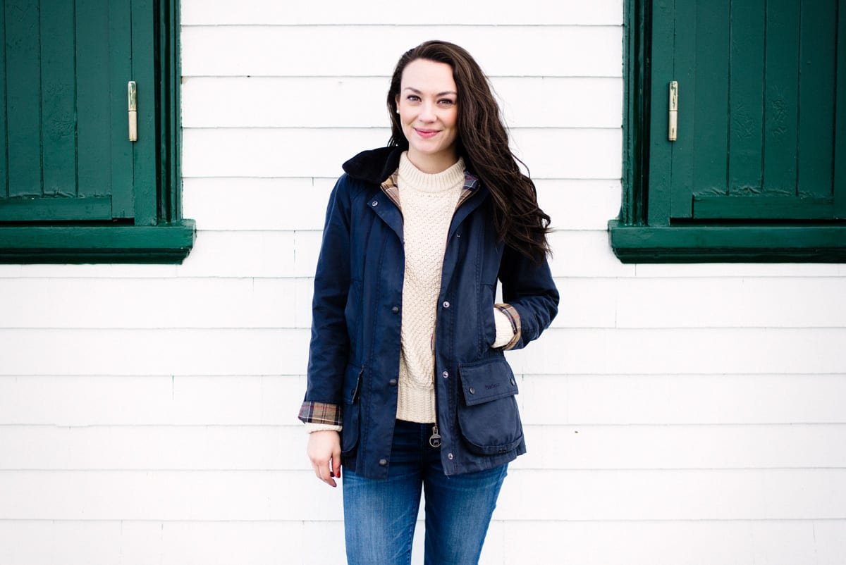 Navy Barbour Beadnell